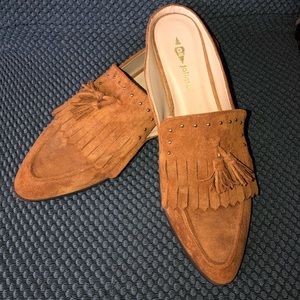 Jolimall Tassel Studded Mules